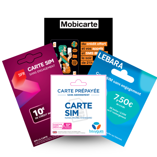 Carte SIM Prépayée SFR La Carte: 10€ de crédit inclus pour une